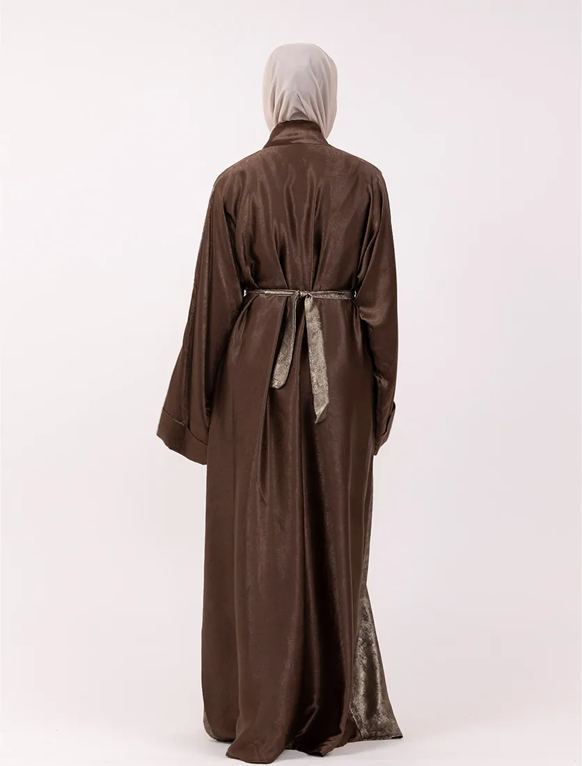 Brown Jamila Open Abaya